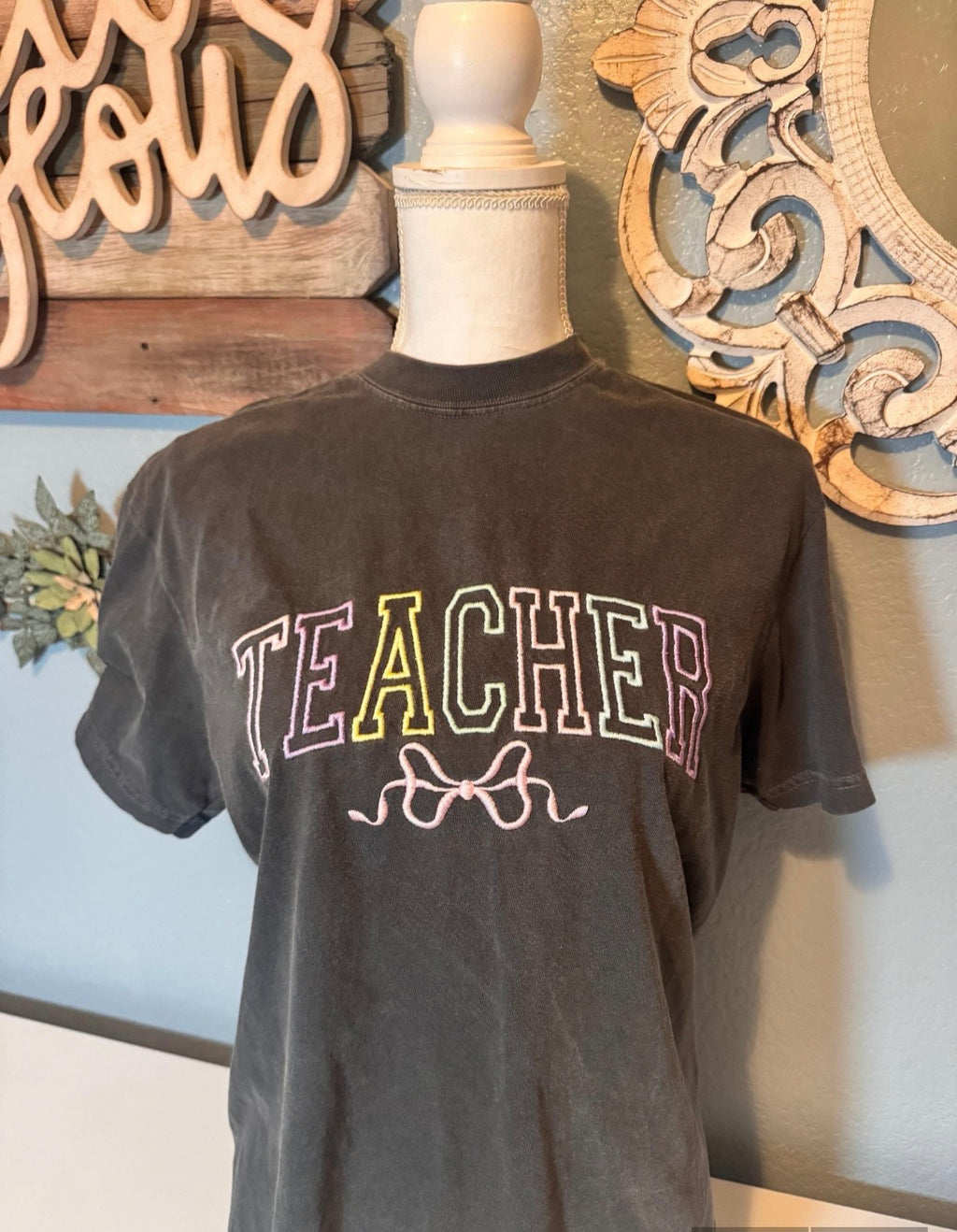 Pastel Teacher Bow